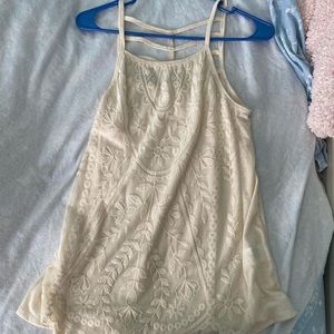 off white lace tank top